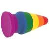 Lovetoy Prider - anál tágító plug - 15cm (szivárvány)
