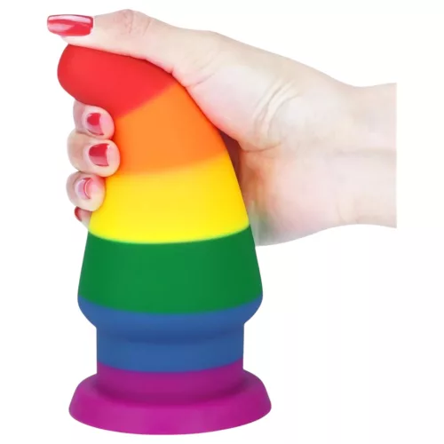 Lovetoy Prider - anál tágító plug - 15cm (szivárvány)