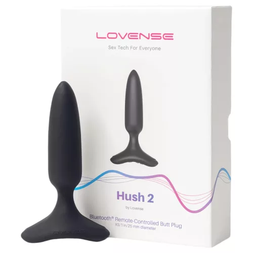 LOVENSE Hush 2 XS - akkus kis anál vibrátor (25 mm, fekete)