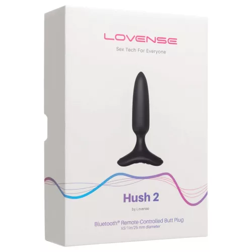 LOVENSE Hush 2 XS - akkus kis anál vibrátor (25 mm, fekete)