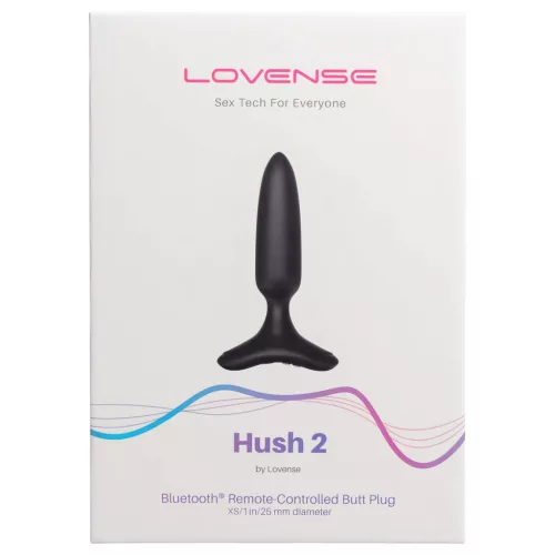 LOVENSE Hush 2 XS - akkus kis anál vibrátor (25 mm, fekete)