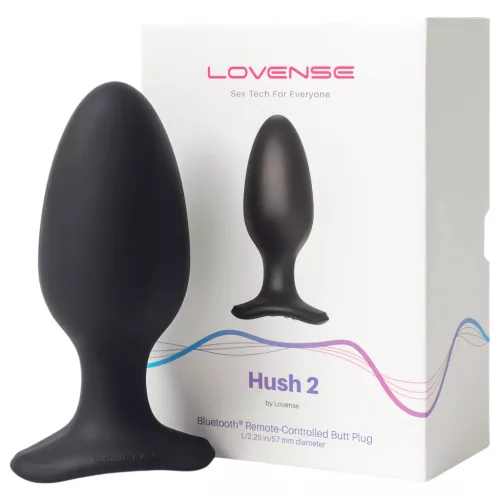 LOVENSE Hush 2 L - akkus kis anál vibrátor (57 mm, fekete)