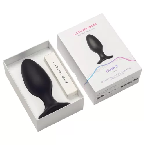 LOVENSE Hush 2 L - akkus kis anál vibrátor (57 mm, fekete)