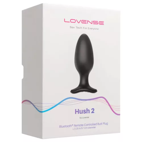 LOVENSE Hush 2 L - akkus kis anál vibrátor (57 mm, fekete)
