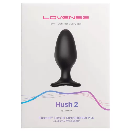 LOVENSE Hush 2 L - akkus kis anál vibrátor (57 mm, fekete)