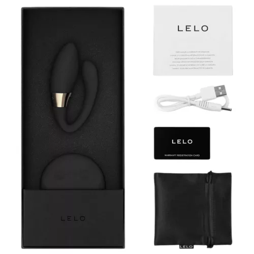 LELO Tiani Duo - akkus, szilikon párvibrátor (fekete)