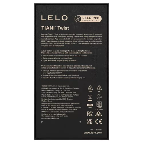 LELO Tiani Twist - App-vezérelt párvibrátor (pink)