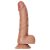 RealRock - tapadókorongos, herés dildó - 15,5cm (sötét natúr)