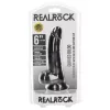 RealRock - tapadókorongos, realisztikus dildó - 15,5cm (fekete)