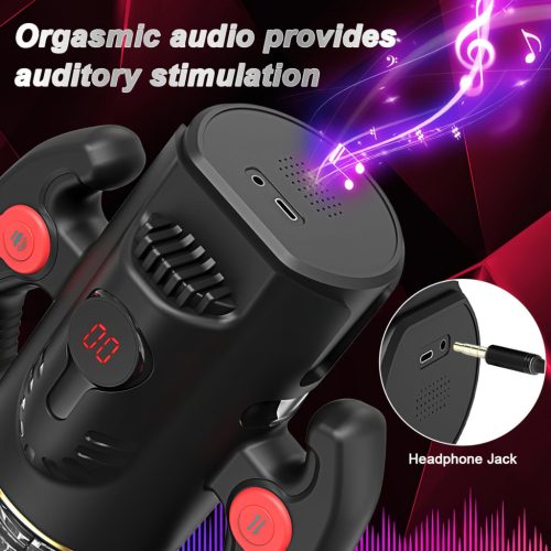 AlvUp - lökő forgó maszturbátor (fekete)