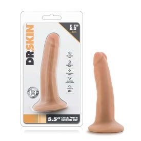   Dr. Skin 5,5 - tapadókorongos élethű dildó - natúr (14cm)