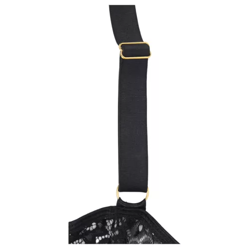 / Subblime - mintás body szatén övvel (fekete)