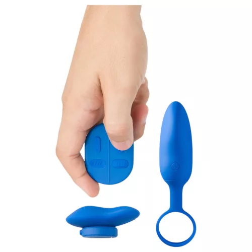 Platanomelón Mobi - akkus, rádiós vibrátor szett - 2 részes (kék)