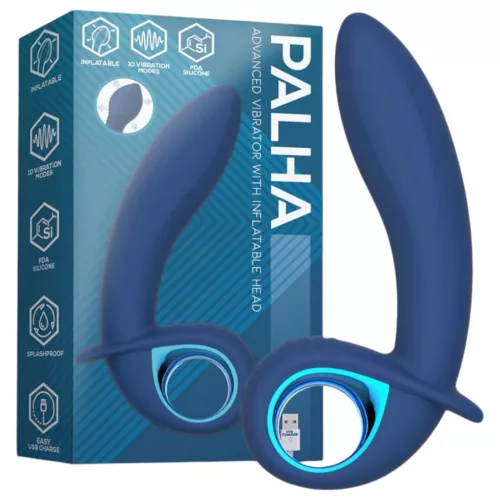 / INTOYOU Palha - akkus, felfújható vibrátor (kék)