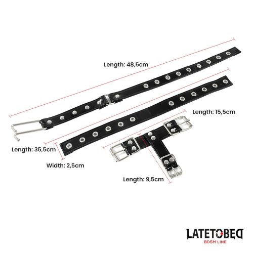 Latetobed - nyakörv orrkampóval (fekete)