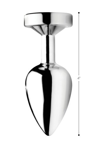 Booty Sparks - világító butt plug - nagy (ezüst)