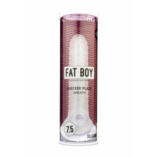 Fat Boy Checker Box - péniszköpeny (19cm) - tejfehér
