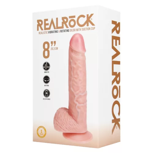 RealRock - forgó vibrátor - natúr (20,5cm)