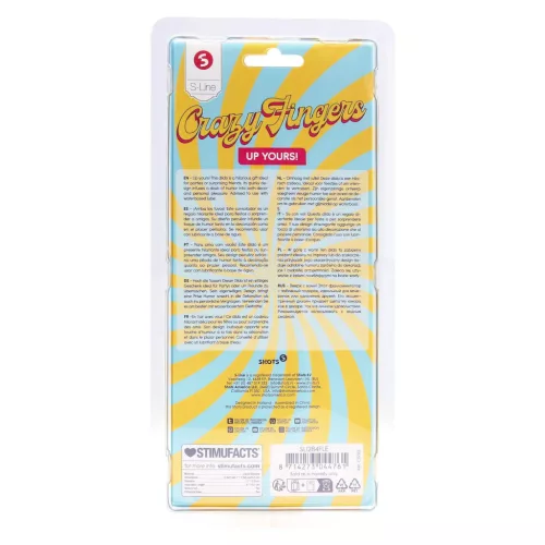 S-Line - középső ujj dildó (natúr)