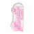 REALROCK - átlátszó élethű dildó - pink (22cm)