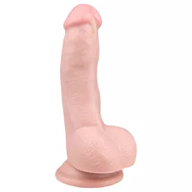 Easytoys - tapadókorongos, herés dildó (15cm) - natúr