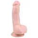 Easytoys - tapadókorongos, herés dildó (15cm) - natúr