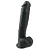 Easytoys - tapadótalpas, herés nagy dildó (26,5cm) - fekete Easytoys - tapadótalpas, herés nagy dildó (26,5cm) - fekete