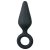 Easytoys Pointy Plug S - anál dildó (fekete) - kicsi