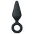 Easytoys Pointy Plug - gyűrűs anál plug - közepes (fekete)
