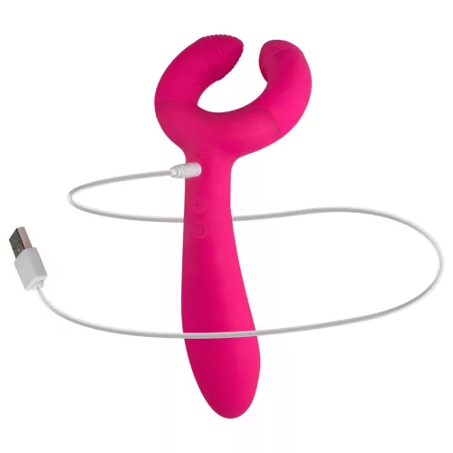 EasyToys Couple - akkus, vízálló párvibrátor (pink)