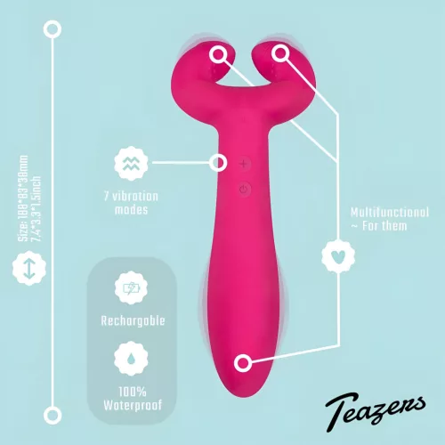 EasyToys Couple - akkus, vízálló párvibrátor (pink)
