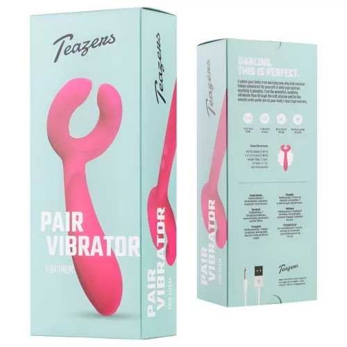 EasyToys Couple - akkus, vízálló párvibrátor (pink)