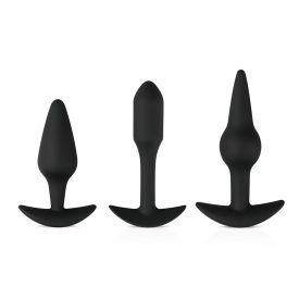   Easytoys Pleasure kit - változatos anál plug szett (fekete)