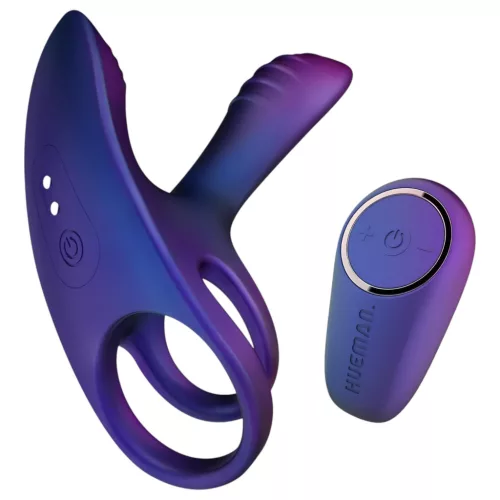 Hueman Infinity Ignite - vibrációs pénisz- és heregyűrű (lila)