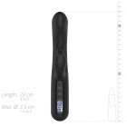 BLAQ - digitális, nyuszis csiklókaros vibrátor (fekete)