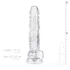 EasyToys - herés dildó - 17cm (átlátszó)