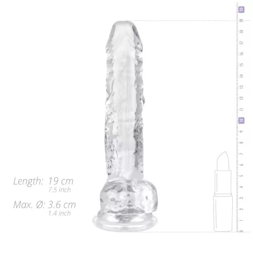 EasyToys - herés dildó - 17cm (átlátszó)
