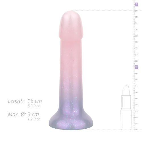 EasyToys Mermaid - csillámos dildó - 15cm (pink)