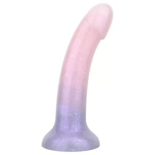 EasyToys Mermaid - csillámos dildó - 19cm (pink)