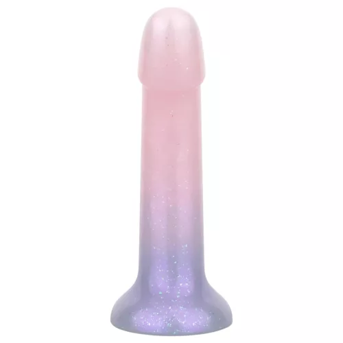 EasyToys Mermaid - csillámos dildó - 19cm (pink)