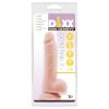 Mr. Dixx 7.6 - tapadókorongos, herés dildó - natúr (19,5cm)