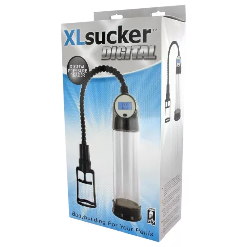 / XLSUCKER - digitális potencia- és péniszpumpa (átlátszó)