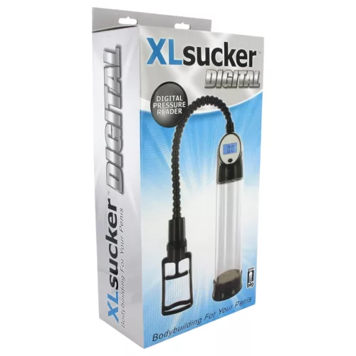 / XLSUCKER - digitális potencia- és péniszpumpa (átlátszó)