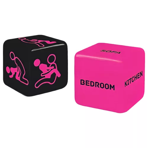 / Szex dobókocka ajtóakasztóval szett (fekete-pink)