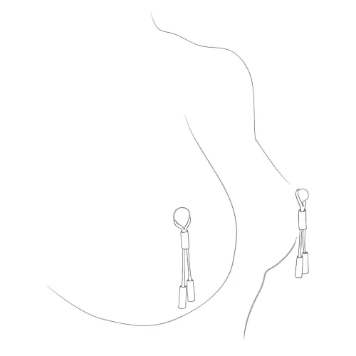 Crave - valódi bőr melldísz acél függőkkel (2db)