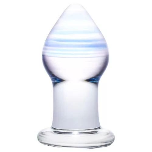 GLAS Amethyst Rain - üveg anál plug (átlátszó lila)