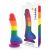 Pride - herés szilikon dildó (szivárvány)