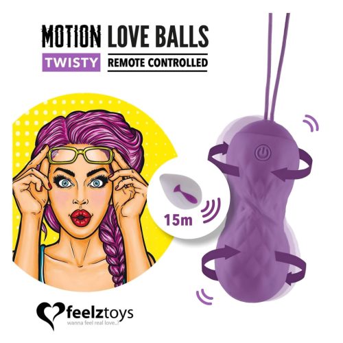 / FEELZTOYS Twisty - forgó vibrációs tojás (lila)