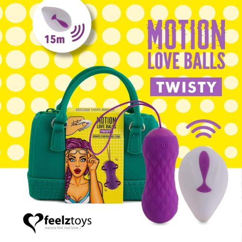 / FEELZTOYS Twisty - forgó vibrációs tojás (lila)