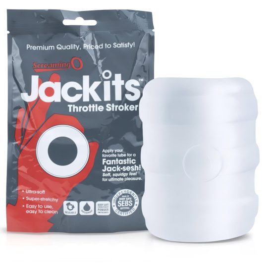 / Screaming Jackits - maszturbátor, heregyűrű és nyújtó (átlátszó)